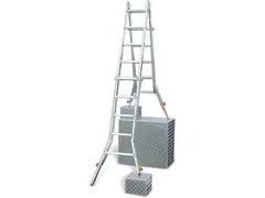 multifunctionele telescoopladder,4x5,sporten,balk L 5,35m,aluminium
