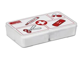Q-line EHBO 4-vaks doos wit rood - 24,5x15x5,2cm - 1