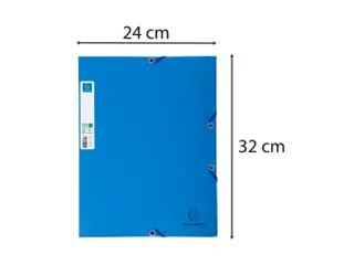 Elastomap Exacompta Clean'Safe 3-kleppen glanskarton blauw - - 5