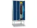 Armoire vestiaire avec banc,RAL7035,face avant RAL5010