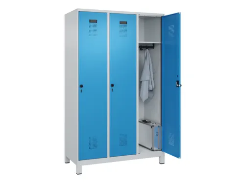 locker,HxBxD 1950x1200x500mm,3vak,vak B 400mm,draaigrendel,voeten