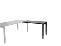 Domino Aanbouw Hoogte Verstelbaar 1200x600mm Logan Eiken 25mm Zwart