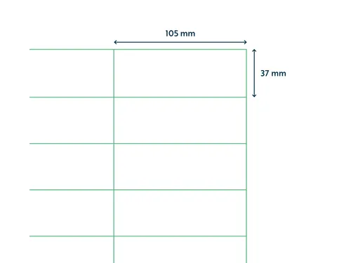 Etiket Rillprint 105x37mm mat transparant 400 etiketten