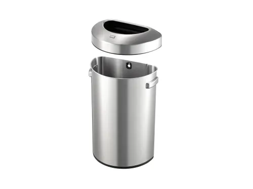 Afvalbak Urban half rond 80 Liter Mat RVS
