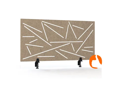 Akoestisch Bureaupaneel met patroon uitsnede 60x120cm Zand
