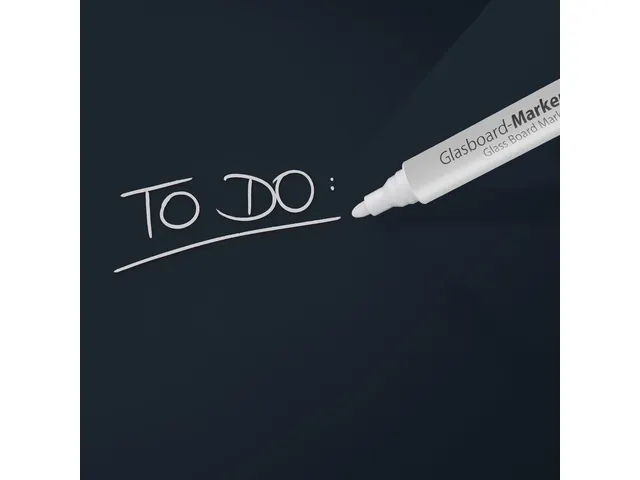 Glasbordmarker Sigel set 2 stuks wit ronde punt 2-3 mm