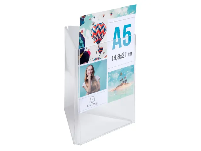 Driehoekige infostaander A5 verticaal