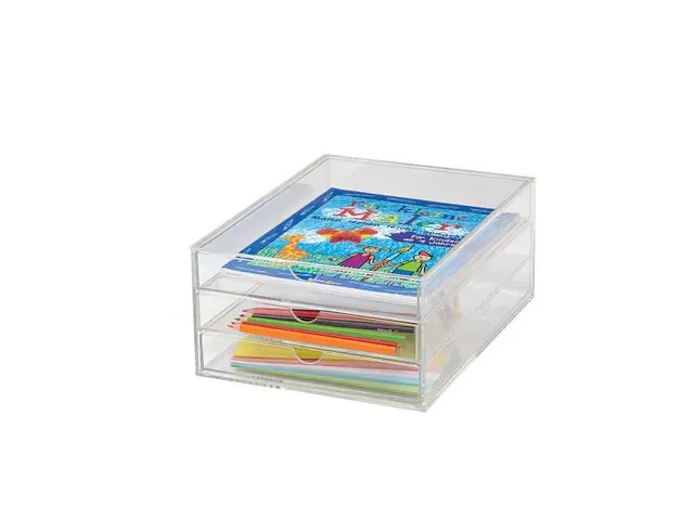 OUTLET Acryl Ladenblok A4 3 Laden Transparant