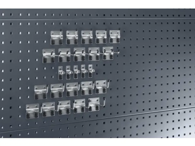 Assortiment De Supports P. Plaque De Rangement Perforée 25 Pièces