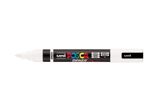 Paintmarker Uni POSCA PC-5BR brushpunt M wit