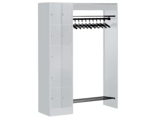 Garderobe En Vakkenkastsysteem 1950x1410x480mm 10 Vakken 10 Hangers - 1