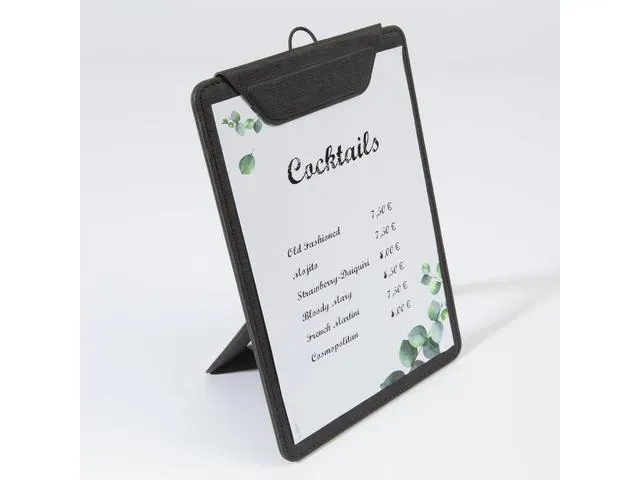 Menukaart klembord Sigel A5 antraciet