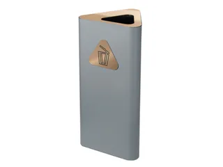 afvalbak,60l,HxBxD 800x380x380mm,romp staal grijs,gesloten - 3