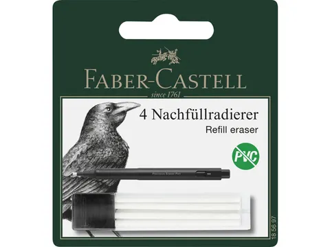 Navulgummen Faber-Castell 4 stuks in koker