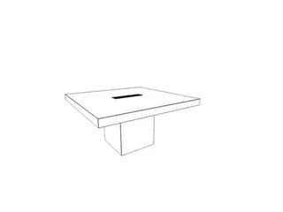 Vergadertafel Hxbxd 73x140x140cm Frame Kubusvormig Noten - 5