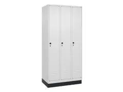 locker,HxBxD 1950x900x500mm,3vak,vak B 300mm,draaigrendel,sokkel