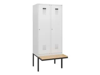 locker met bank,HxBxD 1950x800x815mm,2vak,vak B 400mm,cilinderslot - 2