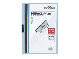 Klemmap Durable Duraclip A4 3mm 30 vellen lichtblauw