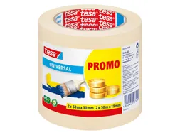Afplaktape Tesa 55318 basic promo 2x19mm+2x30mmx50m