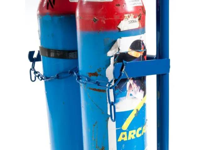 diable pour bouteilles,force 100kg,2x10l bouteille,a. chaîne,RAL5010