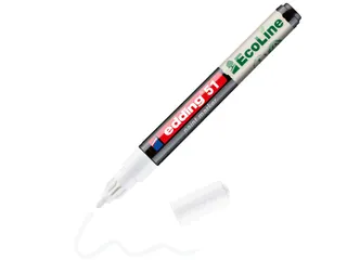 Paintmarker edding 51 EcoLine op waterbasis 1-2mm wit - 3