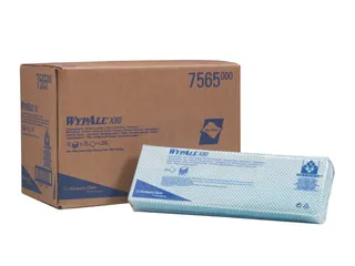 Wypall X80 werkdoek 7565 1-laags blauw 35x42cm gevouwen - 1