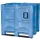 Mega-Stapelcontainer Pe 1250x1300x1150mm 1400 liter Gesloten Blauw