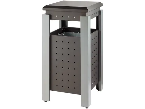 Vierkante Buitenafvalbak 36 Liter Grijs