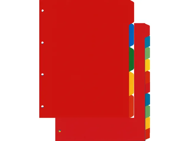Intercalaire Kangaro PE405 A4 4 perforations 5 onglets carton assorti