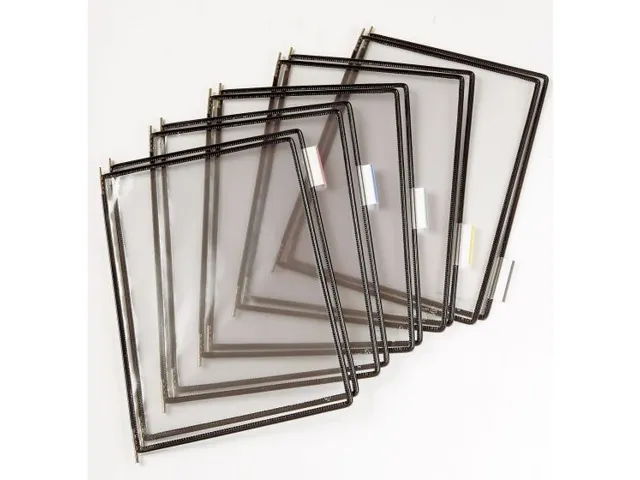 Zichtpaneel Tarifold A4 verticaal 230x343mm Zwart 10 stuks