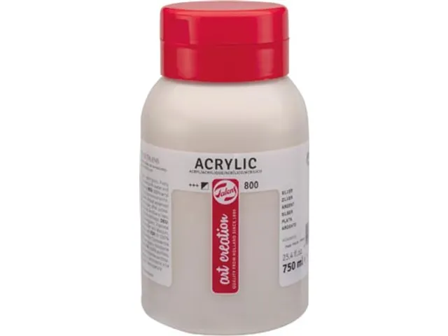 Art Creation acrylverf flacon van 750 ml, zilver