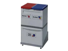 Afvalverzamelstation 2 Bakken 15 Liter 1 Kiepbak 30 liter Poten Grijs