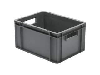 Euronorm-stapelbak 19l 210x400x300mm Wanden/bodem Gesloten Grijs - 1