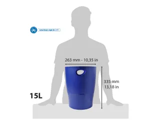 Papiermand Ecobin 15 Liter Donkerblauw - 3