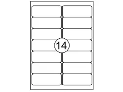 Rillprint Etiket 105x35mm 14 op een vel 1000 Vel