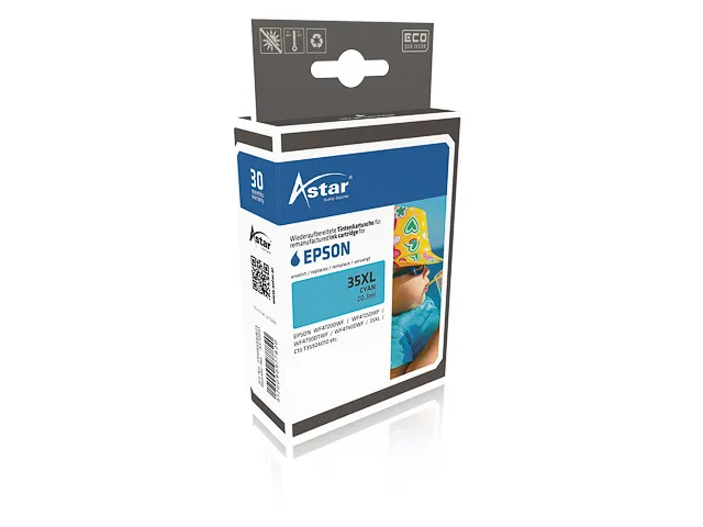 As70051 Astar Epson T3592 Wf Inkt Cyaan Hc Rebuilt 1900Pagina's Chip