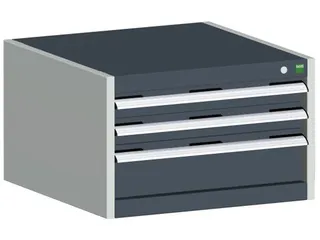 ladekast,HxBxD 400x650x650mm,3lade(n),m. lade voor normale belastingen - 2