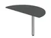 aanbouwtafel,i.h.v.,HxBxD 720-840x1200x600mm,halfrond,MS-donkergrijs