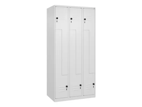 Z-garderobekast,HxBxD 1850x900x500mm,vak B 150/300mm,draaigrendel