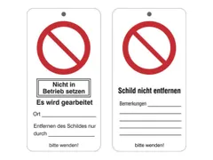 Onderhoudshanger M. Veiligheidsmarkering