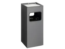 Metalen Afvalbak 17 Liter Met Asbak Antraciet