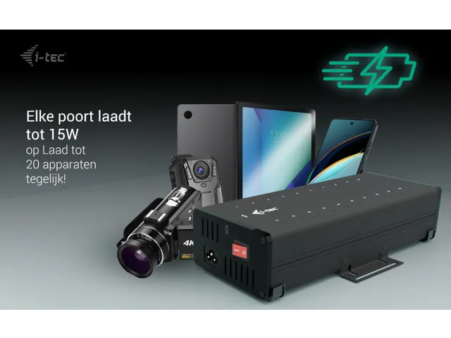 USB-C/USB-A Metal Charging + data HUB, 15W per port, 20x USB-C