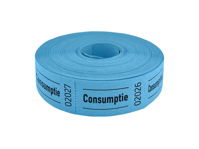 Consumptiebon Combicraft 57x30mm 2-zijdig 2x1000 stuks blauw