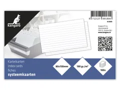 Systeemkaart Kangaro 80x130mm lijn 190 grams pak a 100 vel