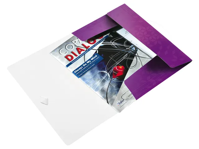 Elastomap Leitz WOW 3-kleps A4 Polypropyleen paars