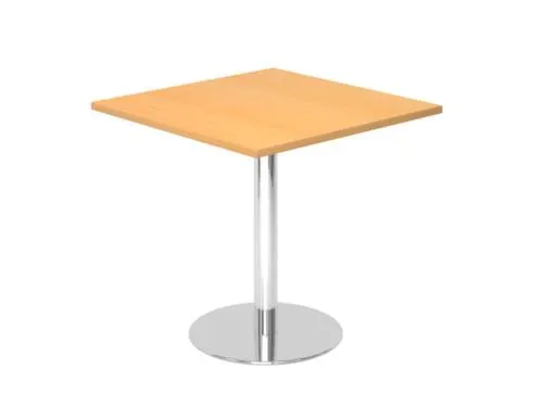 vergadertafel,HxBxD 745x800x800mm,vierkant,schotelvoet chroom