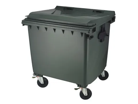 Container 770 Liter Vlak Deksel Grijs