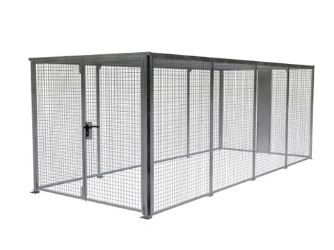 magazijnbox HxBxD 2 1x2 45x5885m gaaswanden dubbele openslaande deur