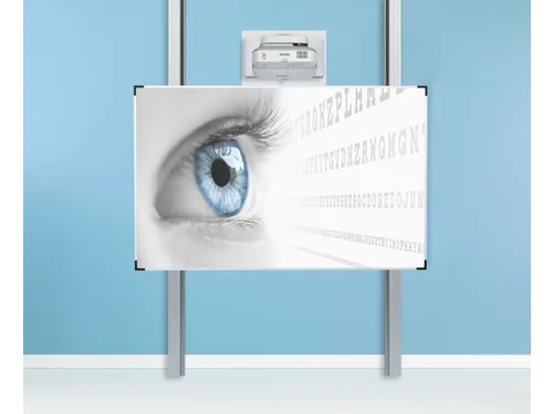 Projectiebord 150x240cm 100 inch kolom mat wit finger touch