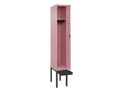 locker met bank,HxBxD 2120x300x815mm,1vak,vak B 300mm,cilinderslot